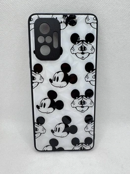 Чехол Кристалл Бренд для Xiaomi Redmi Note 10 Pro Mickey Mouse Белый