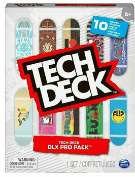 Скейтборд на палець Spin Master Tech Deck DLX Pro Pack 10 шт (0778988391068)