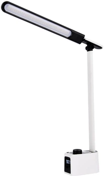 Настільна лампа LEDVANCE LED PANAN CLOCK 8W 3CCT 2USB DIM годинникбіла пластик 4099854363641
