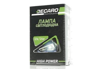 Лампа світлодіодна h7 led 6500k 12/24 v high power DECARO DEC-6500H7HP