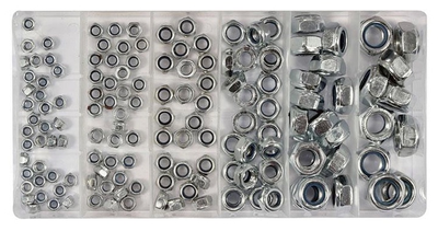 Zestaw nakrętek samokontrujących YATO M4, M5, M6, M8, M10, M12 / 146 szt (YT-06774)