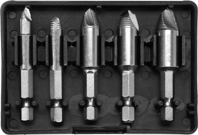 Zestaw ekstraktorów YATO HEX 1/4", HSS 4241 do usuwania złamanych śrub 5 szt. (YT-06035)