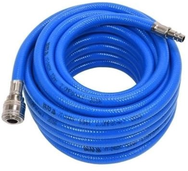Wąż pneumatyczny do kompresora PVC YATO z szybkozłączami, średnica 10 mm 20 Bar 20 m (YT-24225)