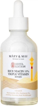 Осветляющая сыворотка Mary&May Rice Niacin 10% Triple Vitamin Serum с ниацинамидом 10% и рисом 80 мл (8809670682682)