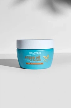 Відновлююча маска для волосся з Аргановим маслом та кератином Beaver Repairing Argan Oil Hair Mask & Keratin, 250 мл
