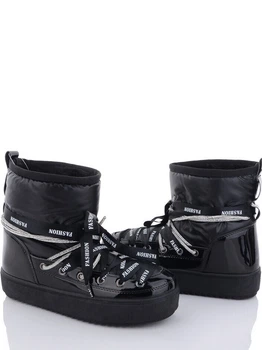 Луноходы (Moonboots) на овчине Violeta N20-1009-1 38 Черный