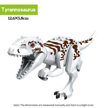 Конструктор маленький Динозавр Індомінус тиранозавр Рекс Jurassic World Світ юрського періоду Білий Коричневий
