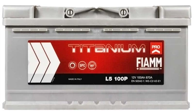 Автомобильный аккумулятор FIAMM Titanium Pro (L5 100P) (-/+) 12V 100Аh (870A) (7905160)