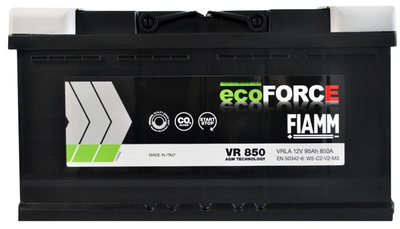 Автомобільний акумулятор FIAMM EcoForce AGM (VR850) (-/+) 12 V 95 Ah (850A) (7906202)