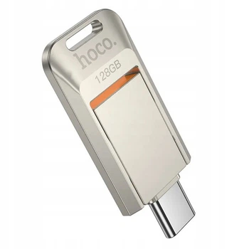 Флеш накопичувач USB Hoco UD17, 128GB, Type-C, металевий, silver