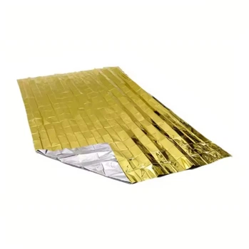 Покрывало спасательное (термоодеяло) 210x130cm с отражающей поверхностью, термостойкое, двухстороннее, Gold-Silver