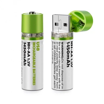 USB аккумулятор пальчиковый 1250mAh (тип AA), цена за набор 2 шт