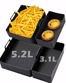 Силіконові форми 5.2+3.1л для подвійного аерогрилю Tefal Ey901840