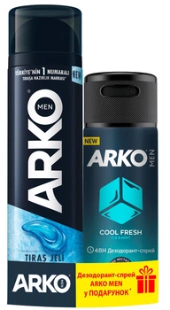 Набір ARKO Men Гель для гоління 200 мл + Дезодорант-спрей 150 мл (8690506561352)