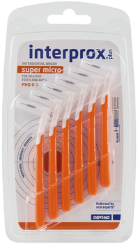 Szczoteczki międzyzębowe Dentaid Interprox Plus 2G Super Micro 0.9 mm 6 szt (8427426006300)