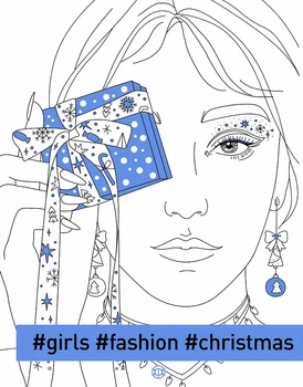 Книга для дозвілля - Розмальовка #girls#fashion#christmas