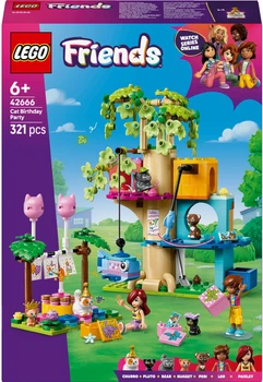 Конструктор LEGO Friends День народження кота і будинок на дереві 321 деталь (42666)
