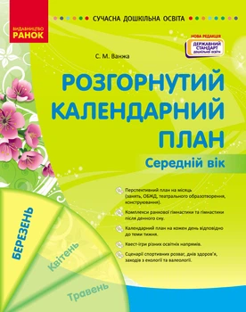 Розгорнутий календарний план. БЕРЕЗЕНЬ. Середній вік