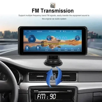 Портативный автоэкран 7" 601W с CarPlay, Android Auto, сенсорный дисплей