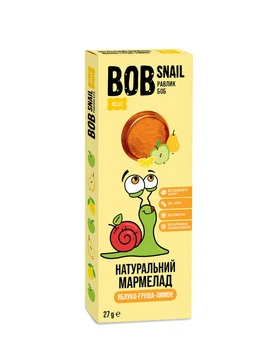 Натуральный мармелад Bob Snail Яблоко-Груша-Лимон, 27 г