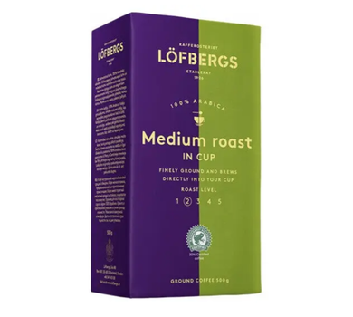Кофе молотый Lofbergs Medium Roast упаковка 500 грамм