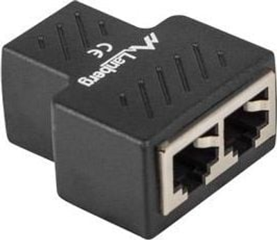 Сплітер Lanberg RJ-45 - 2x RJ-45 Black (5901969423808)
