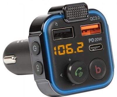Transmiter FM Blow Bluetooth  5 + ładowarka quick charge 74-166 (5900804121572)