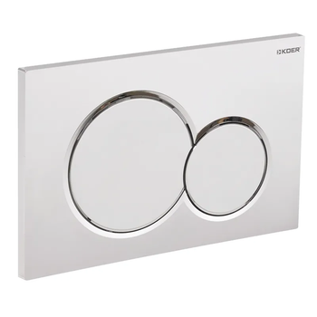 Панель змиву KOER KT-0601-01 240x160x10mm пластикова, кнопка кругла (колір хром) (KR5174)
