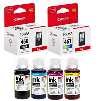 Комплект Картриджі Canon PG-460 XL, CL-461 XL + Чорнило ColorWay CW-CW445/CW446SET01 100 мл х 4 шт (TS7440, TS5340)(3729C001)