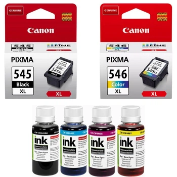 Комплект Картриджі Canon PG-545XL, CL-546XL + Чорнило ColorWay CW-CW445/CW446SET01 100 мл х 4 шт (8287B001)