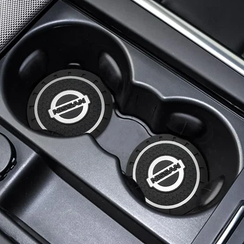 Килимок антиковзкий силіконовий у підсклянник з логотипом Nissan комплект 2 шт Leader (k-4422)