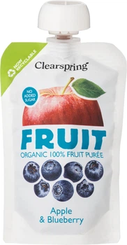 Пюре фруктове Clearspring Яблуко-Чорниця органічне 100 г (5021554005551)
