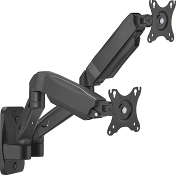 Настенное крепление для двух мониторов OfficePro MA312B с пружиной 17-32" 2-9 кг Black (MA312B)