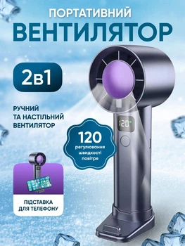 Вентилятор акумуляторний портативний ручний охолоджуач міні кондиціонер настільний бездротовий вентилятори для дому подорожей