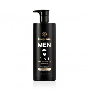 Чоловічий засіб Man 3 in 1 Hair Face Body Wash Bogenia BG450 №001