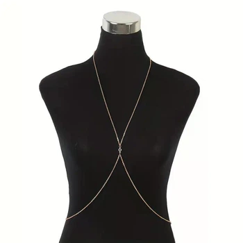 Гартера-ланцюжок на тіло Etosell BB162111 One Size Золото