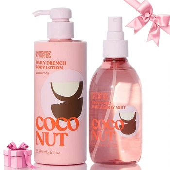 Набір Victoria's Secret & Pink COCONUT Hair & Body Mist + Lotion (460/456)