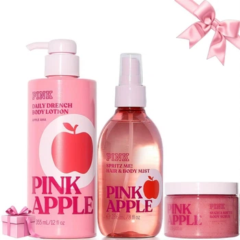Набір Victoria's Secret & Pink PINK APPLE Hair & Body Mist + Lotion + Scrub (735/736/734)