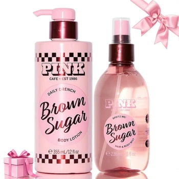 Набір Victoria's Secret & Pink Brown Sugar Hair & Body Mist + Lotion (209/207)