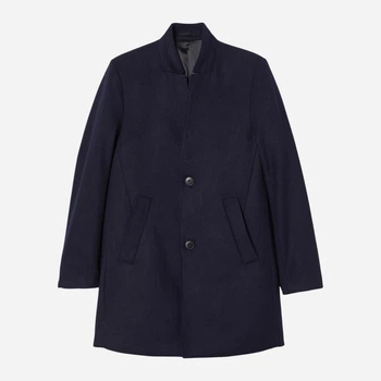 Пальто мужское H&M 0686986_03 46 Темно-синее (KAY2000000652955)