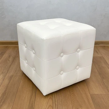Каркасний м'який пуф-кубік, 450*430*430 мм, білий