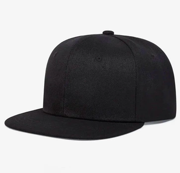 Кепка Снепбек Классический (Snapback, Однотонный) с прямым козырьком Черный, Унисекс WUKE One size