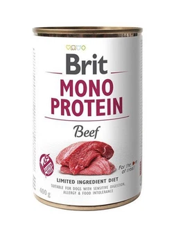 Консервированный корм Brit Mono Protein для собак с говядиной 400 г х 6 шт