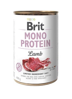 Консервированный корм Brit Mono Protein для собак с ягненком 400 г х 6 шт