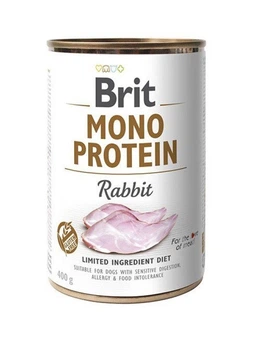 Консервований корм Brit Mono Protein для собак з кроликом 400 г х 6 шт
