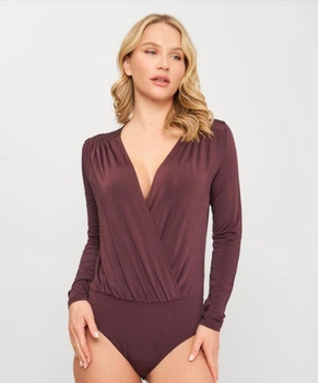 Боді-блуза жіноча H&M S/M бордова (2595809250)