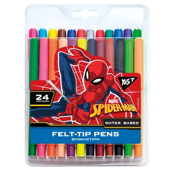 Набор фломастеров YES Marvel Spiderman 650509 24 цвета