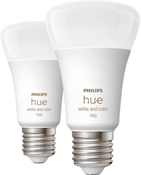 Żarówka LED Philips Hue White and Colour Ambiance A60 E27 smart bulb 1100 2 szt (8719514291317)