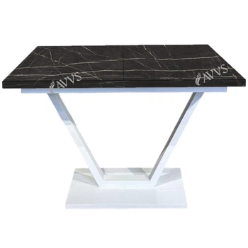 Стол кухонный раскладной RoMax Vegas 140х85 (180/220х85) см Loft Пьетра Гриджио/Белый