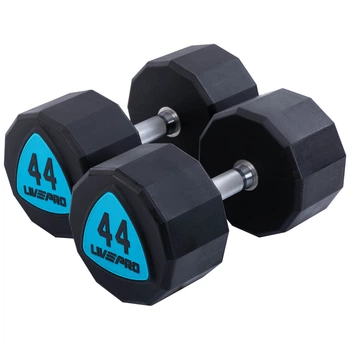 Гантели цельные LiveUp LP8003-44 44 кг 2 шт Черно-синий (LP8003-44)